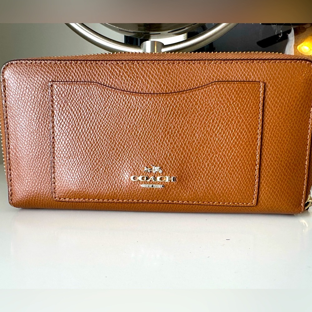 Coach Long Zip Around Wallet In Signature Leather